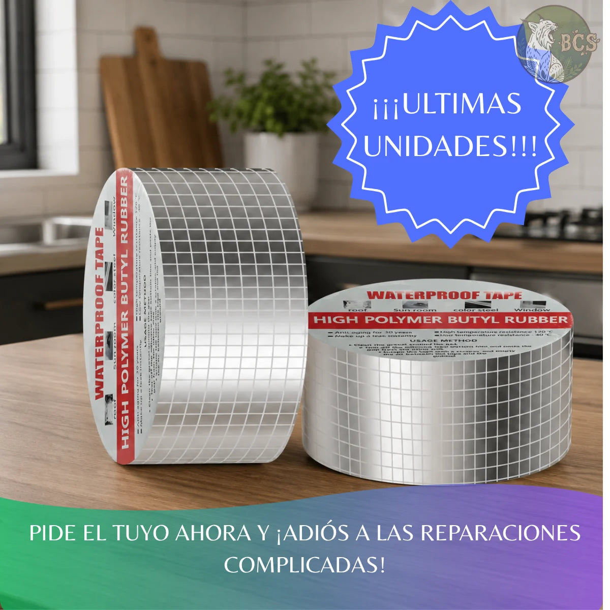 Cinta de Butilo Autoadhesiva 5 cm x 5m