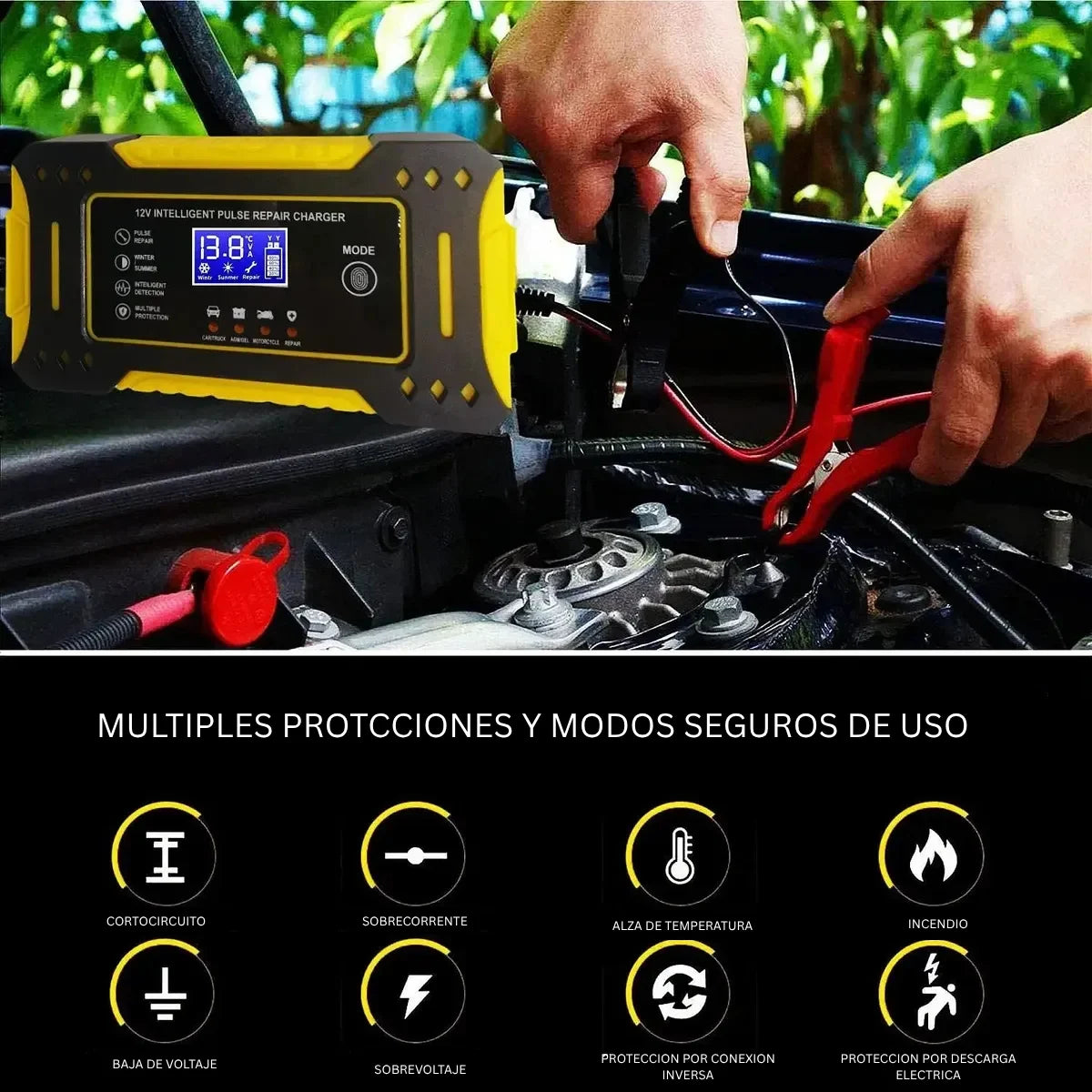 Cargador Reparador de Baterias Inteligente
